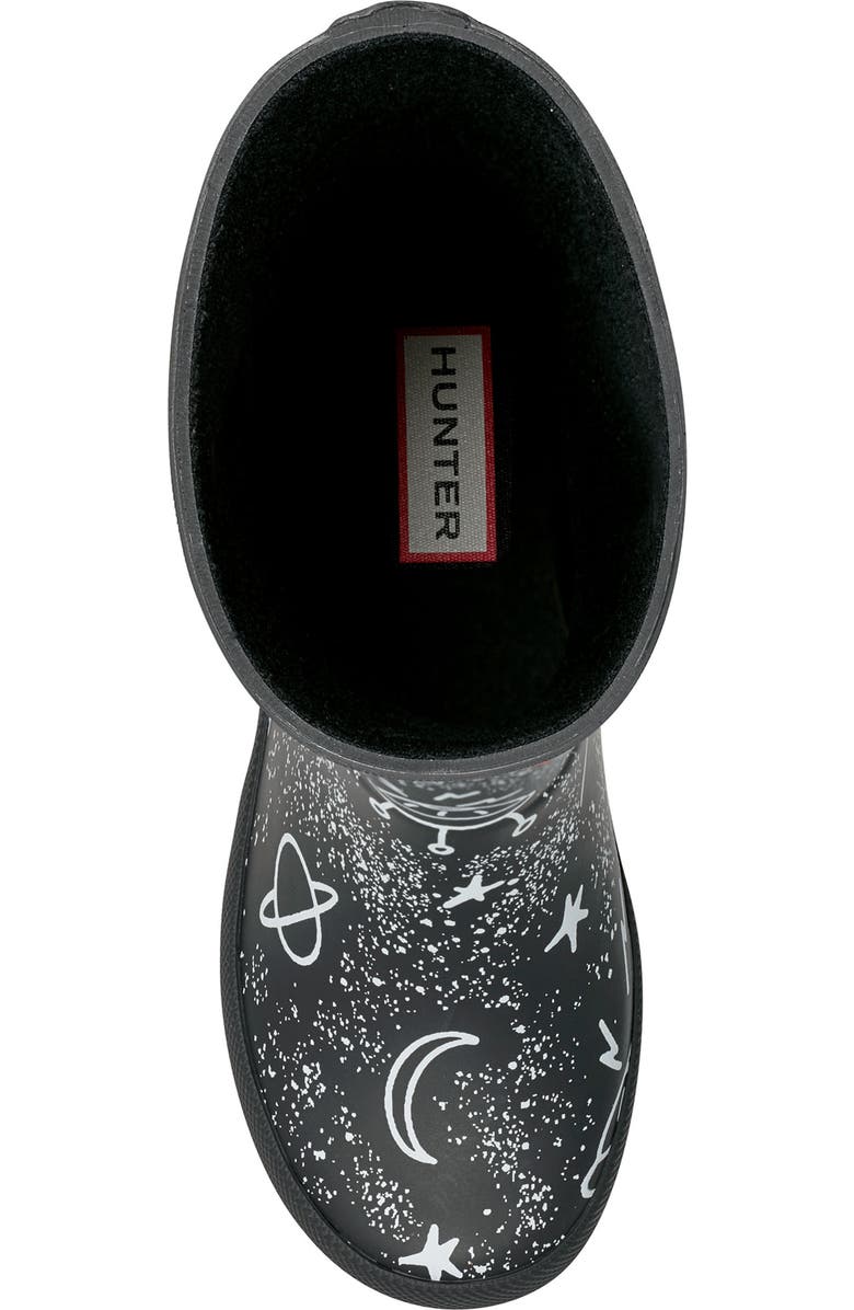 Hunter Kids' First Classic Rain Boot, Alternate, color, Black Multi/ Black