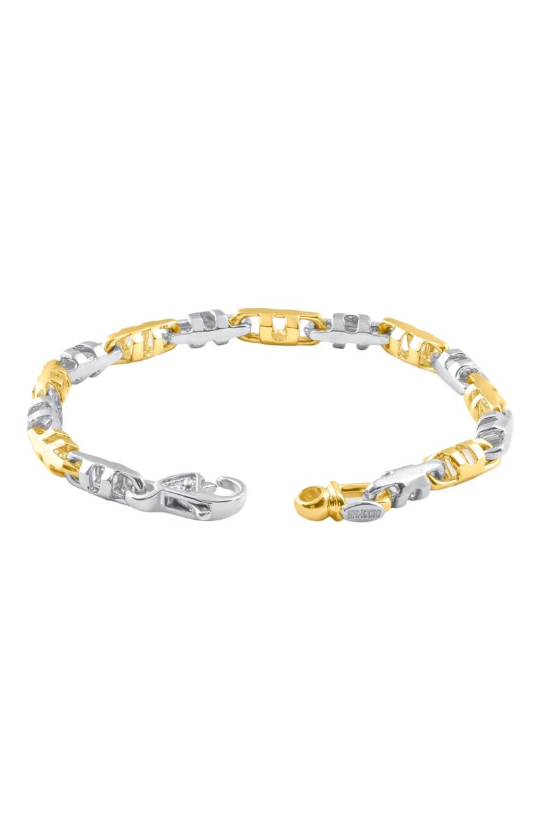 Bliss Diamond Men's Solid 14k Gold 28 grams 6mm Heavy Masculine Bracelet 8", Alternate, color, 