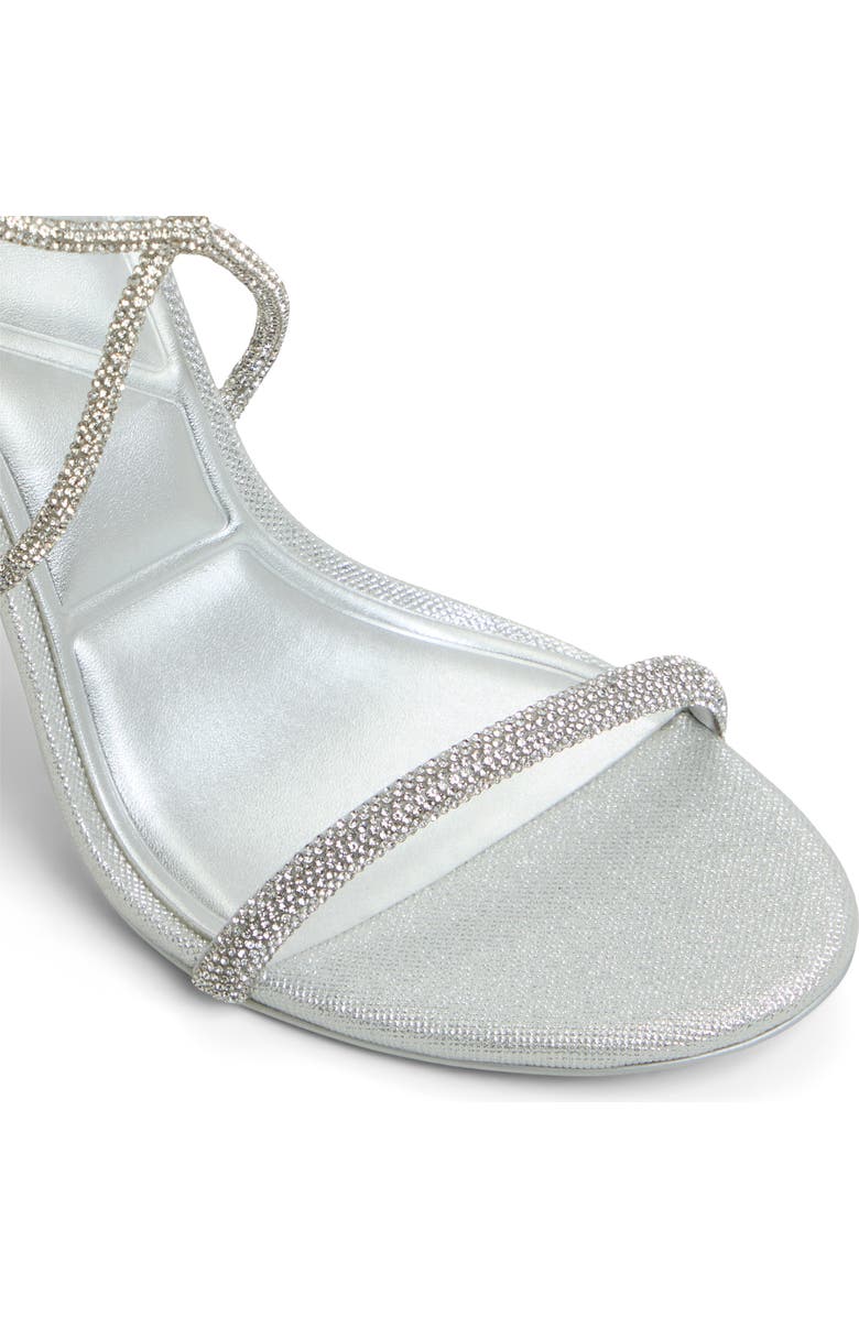 ALDO Caladonia Ankle Wrap Sandal, Alternate, color, Silver