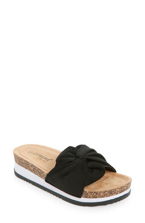 Knot Platform Slide Sandal (Women)
