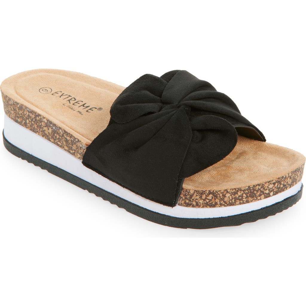 Extreme By Eddie Marc Knot Platform Slide Sandal