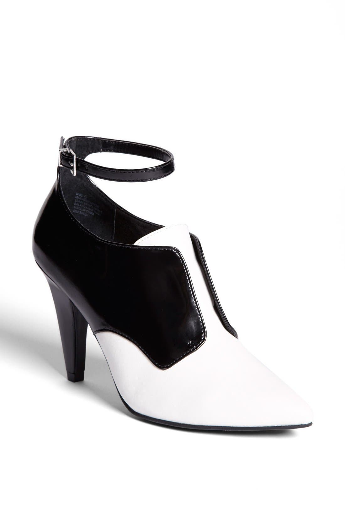 Pointy Toe Pump, Main, color, BLACK/ WHITE