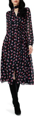 Diane von Furstenberg Erica Floral Long Sleeve Midi Dress