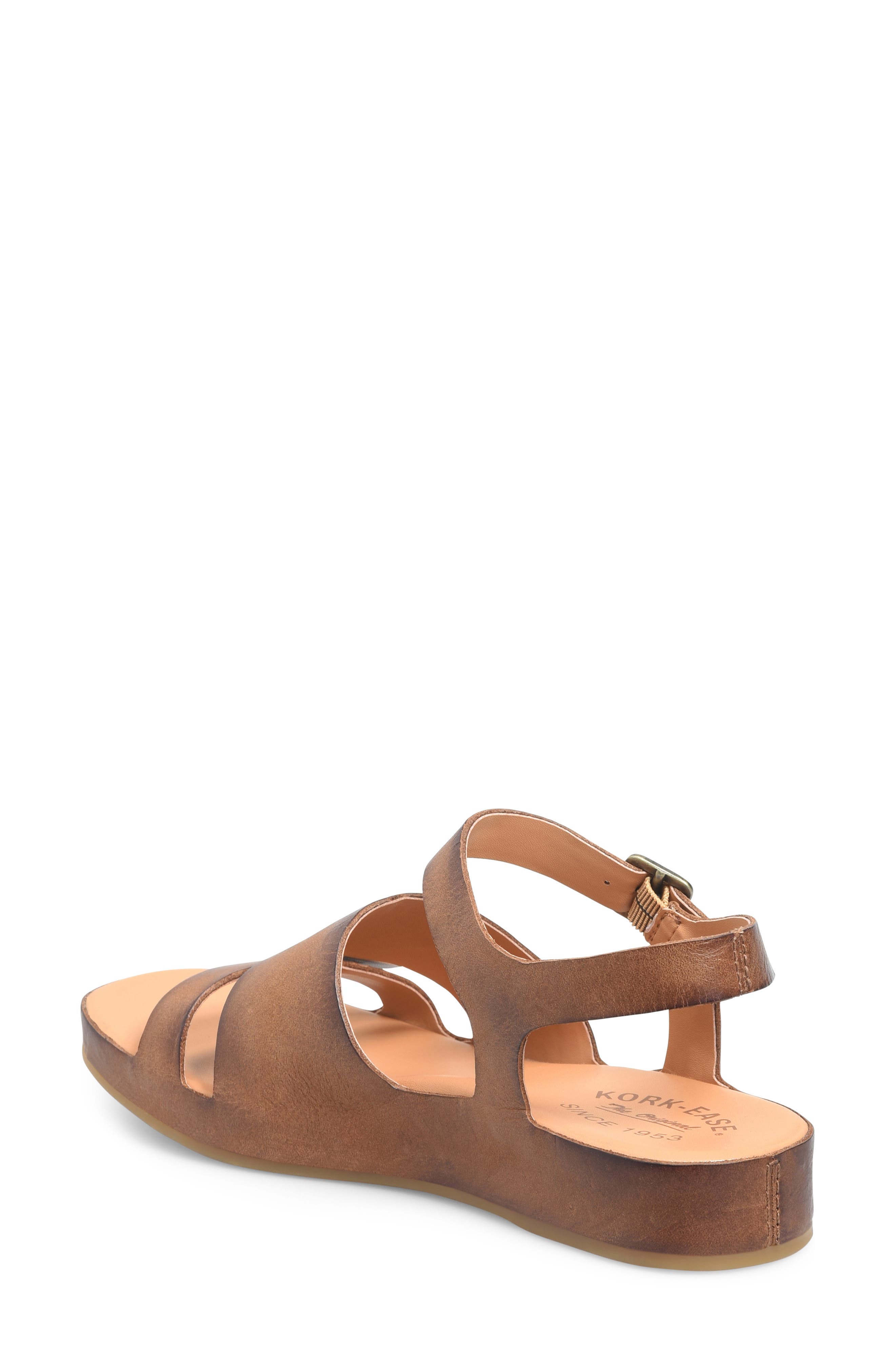 Mona Sandal, Alternate, color, BROWN LEATHER