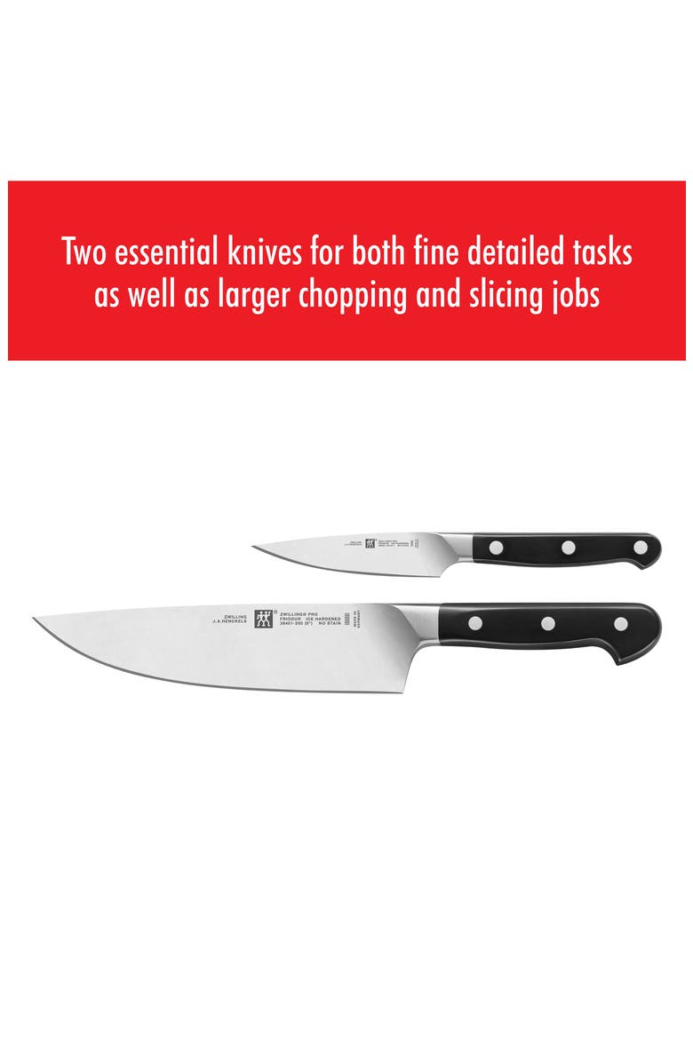Pro 2-Piece Chef's Knife Set, Alternate, color, BLACK