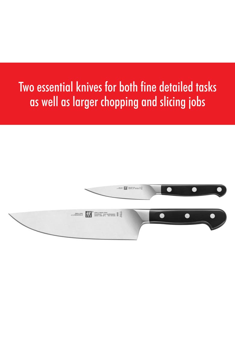 ZWILLING Pro 2-Piece Chef's Knife Set, Alternate, color, Black