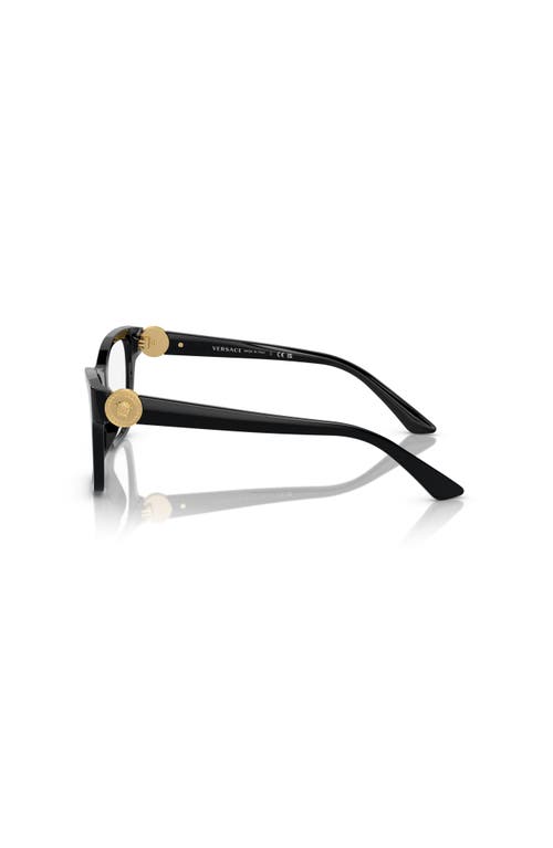 Versace 52mm Irregular Optical Glasses In Black