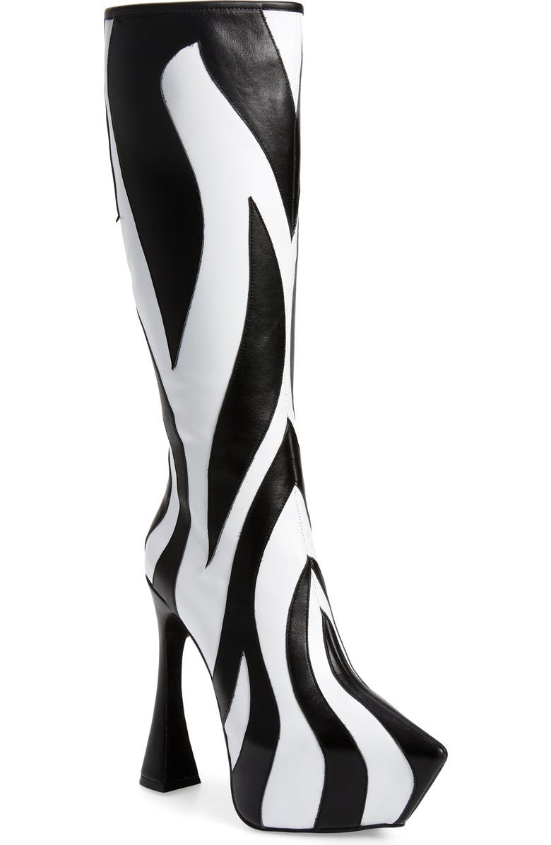 Jeffrey Campbell Untamed Knee High Boot, Main, color,