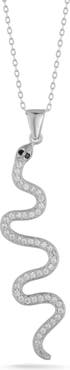 SPHERA MILANO Snake Cubic Zirconia Pendant Necklace