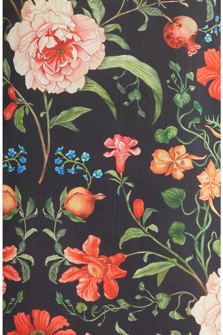 Floral Cotton Nightgown, Alternate, color, PERSEPHONE BLACK