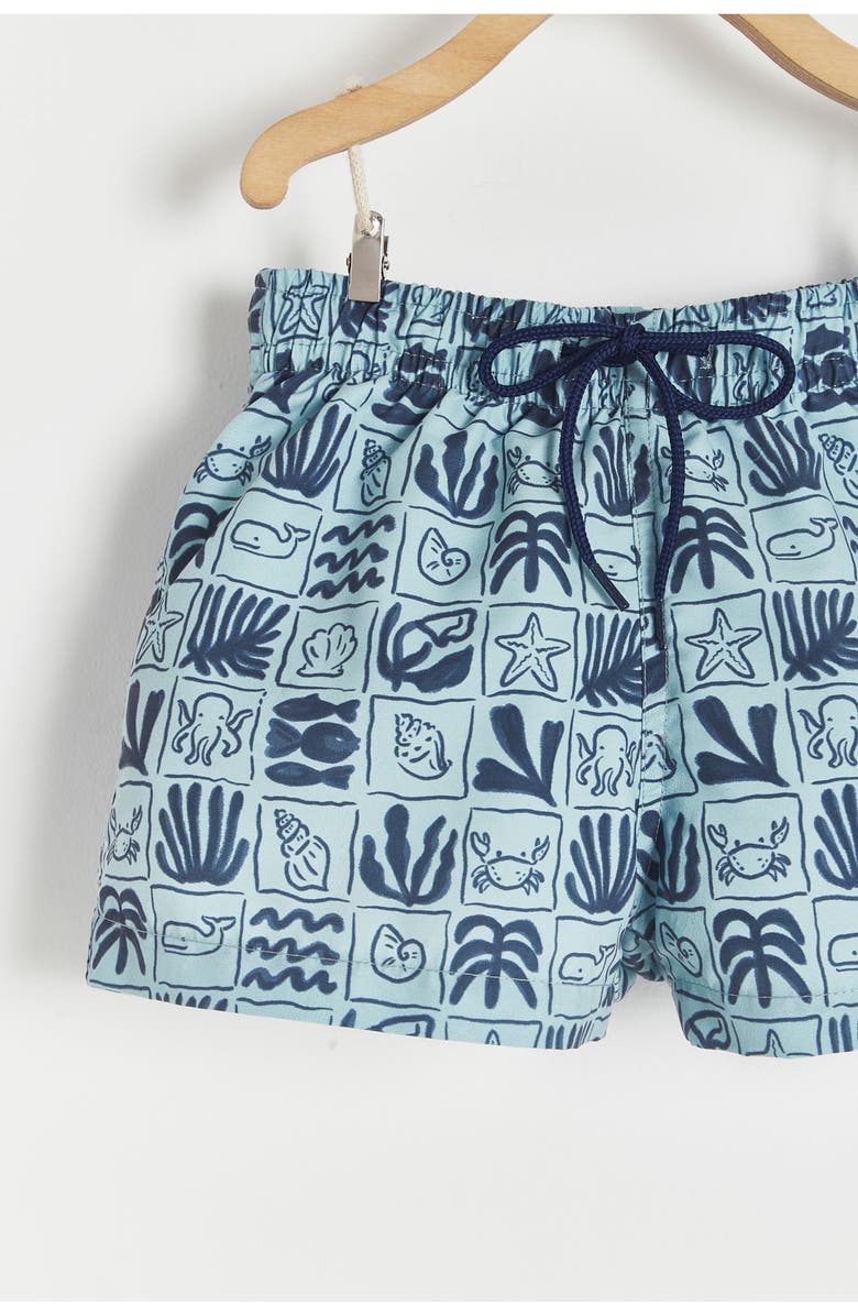 Babycottons Premium Quality Greece Swim Trunks for Toddler, Alternate, color, Light Blue