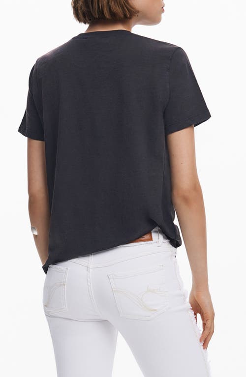 Desigual Embroidered Graphic T-shirt In Black