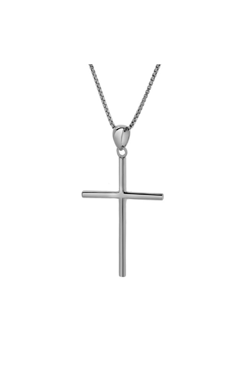 LuvMyJewelry Ruth Sterling Silver 0.01 Ct Diamond Cross Pendant, Alternate, color, 925 Sterling Silver