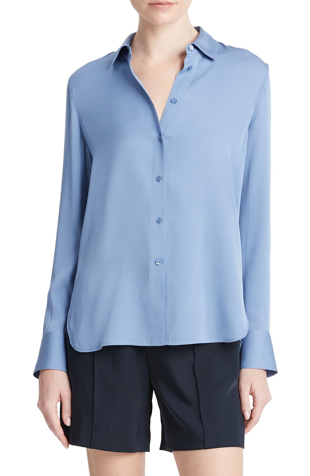 Vince Stretch Silk Blouse