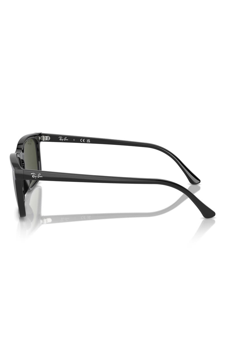 Ray-Ban 56mm Rectangular Sunglasses, Alternate, color, Black