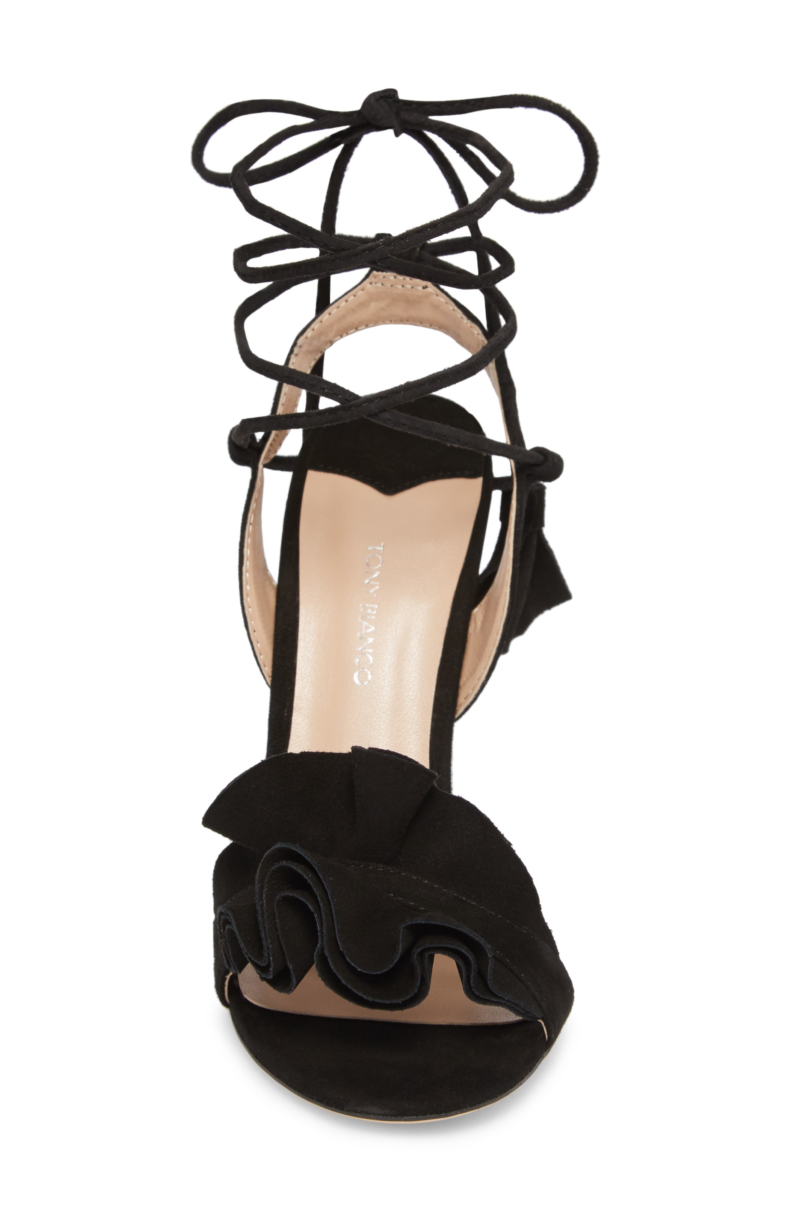Tony Bianco Kalipso Ruffled Wraparound Sandal, Alternate, color, 
