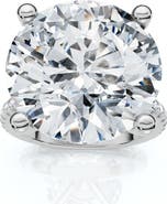 Bliss Diamond Certified 10 1/3Ct Round Diamond Engagement Ring With Accents 14k Gold Lab Grown