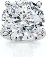 Bliss Diamond Certified 10 1/3Ct Round Diamond Engagement Ring With Accents 14k Gold Lab Grown