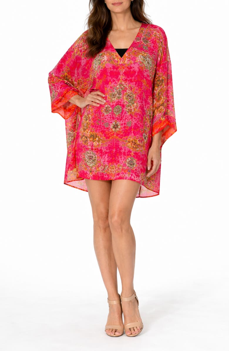 RANEES <p>Print Cotton Minidress </p>, Main, color, Pink