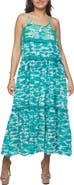 RANEES Ruffle Tier Cotton Maxi Sundress