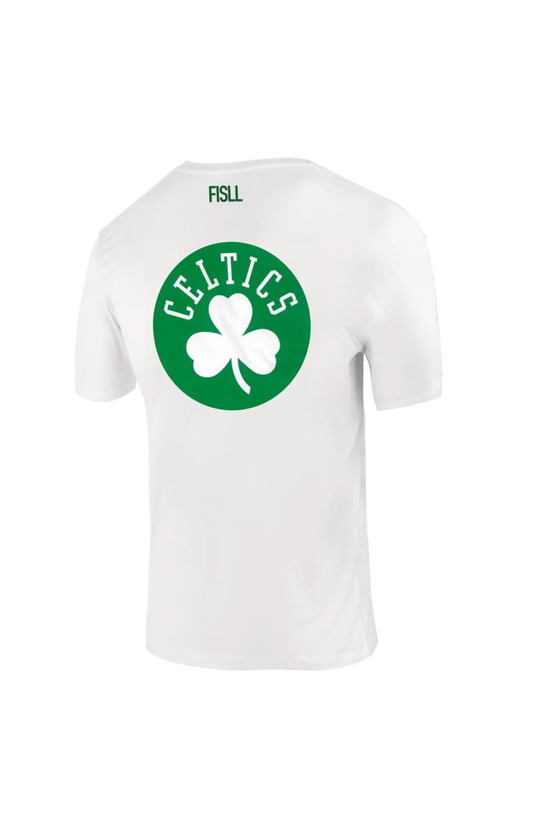 Unisex FISLL  White Boston Celtics Burst Logo T-Shirt, Alternate, color, White