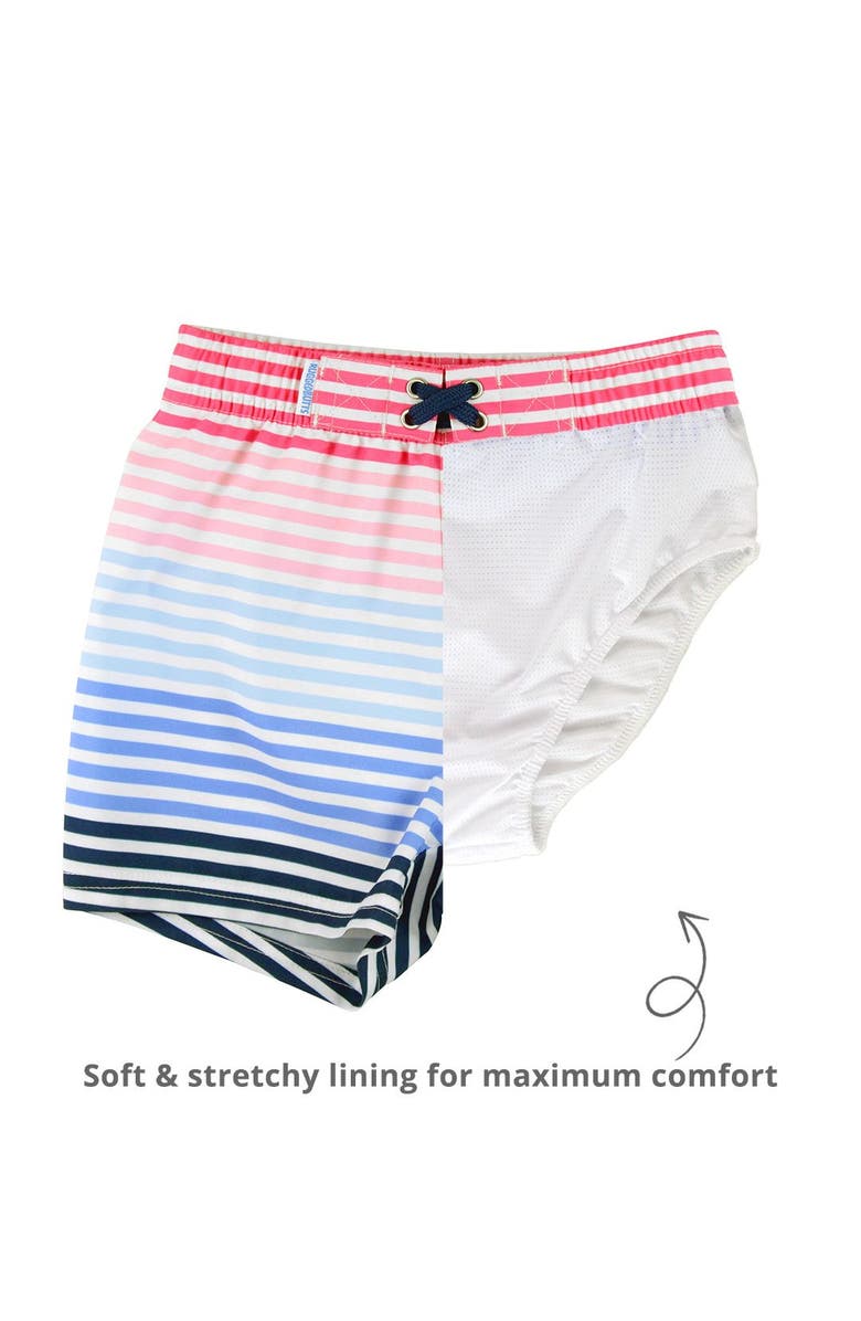 RuggedButts Boys UPF50+ Swim Trunks, Alternate, color, Ocean Horizon