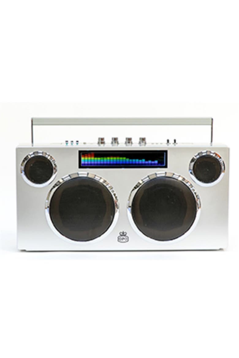 Manhattan Boombox Stereo Bluetooth Speaker, Main, color, Multicolor