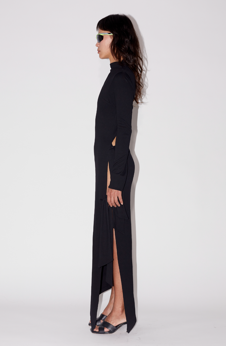 SAEMDI Open Side Jersey Dress, Alternate, color, 