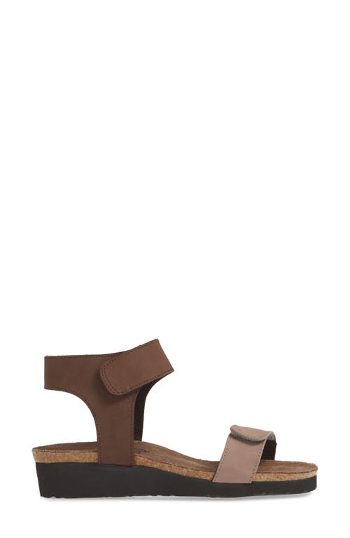 Naot Alba Sandal In Stone/coffee Bean