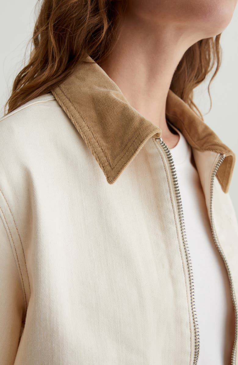 AG Jo Corduroy Collar Crop Denim Utility Jacket, Alternate, color, 