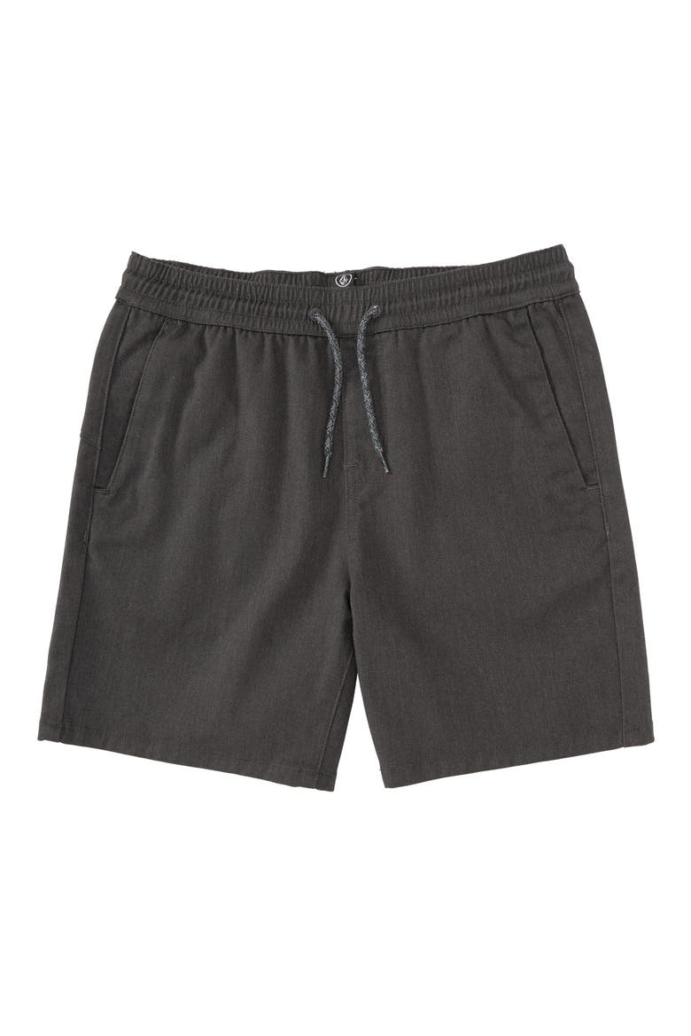 Kids' Elastic Waist Shorts, Main, color, CHARCOAL HEATHER