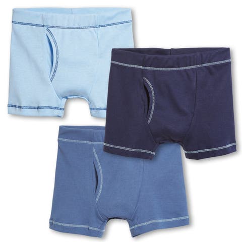 Boys Soft 100% Cotton Boxer Briefs 3-Pack
