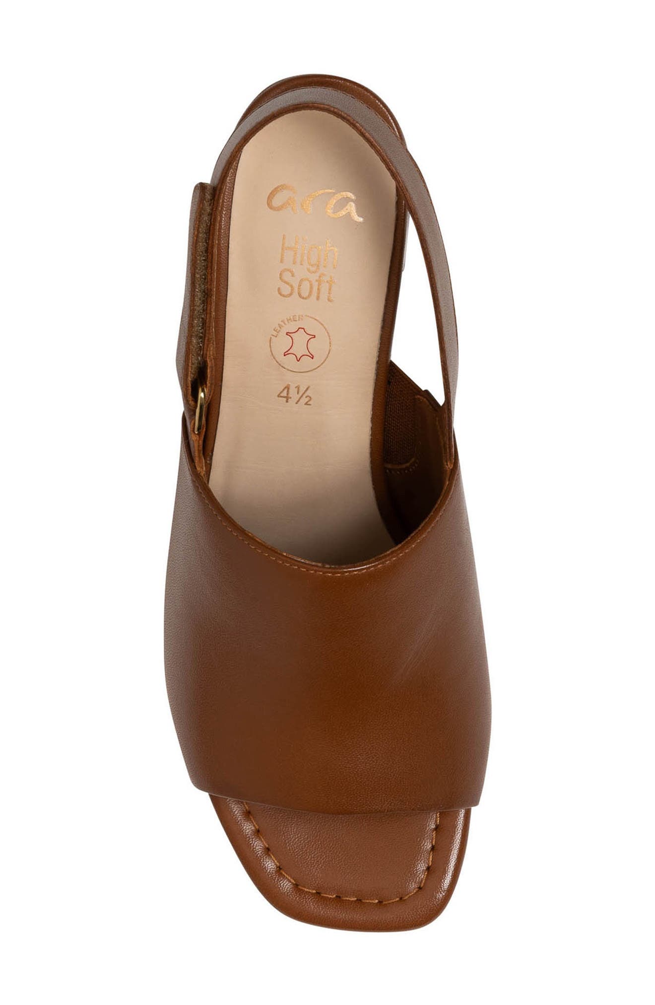 ara Berwyn Slingback Sandal, Alternate, color, Cognac Leather