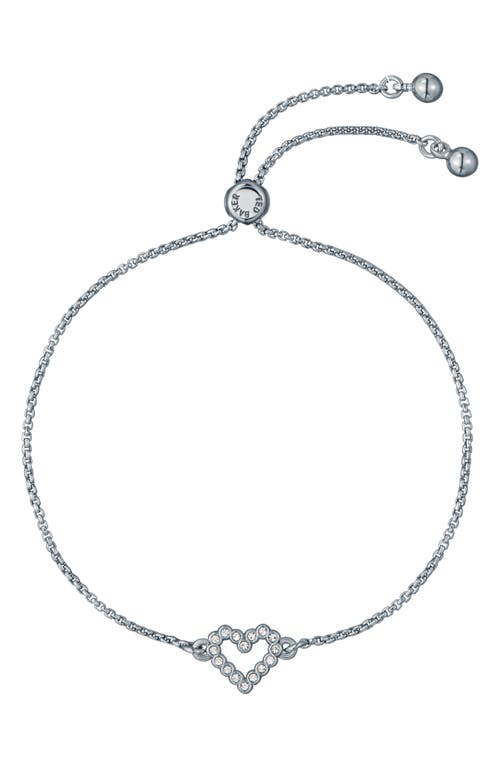 Ted Baker Amorita Halo Heart Bracelet In Silver Tone/clear Crystal