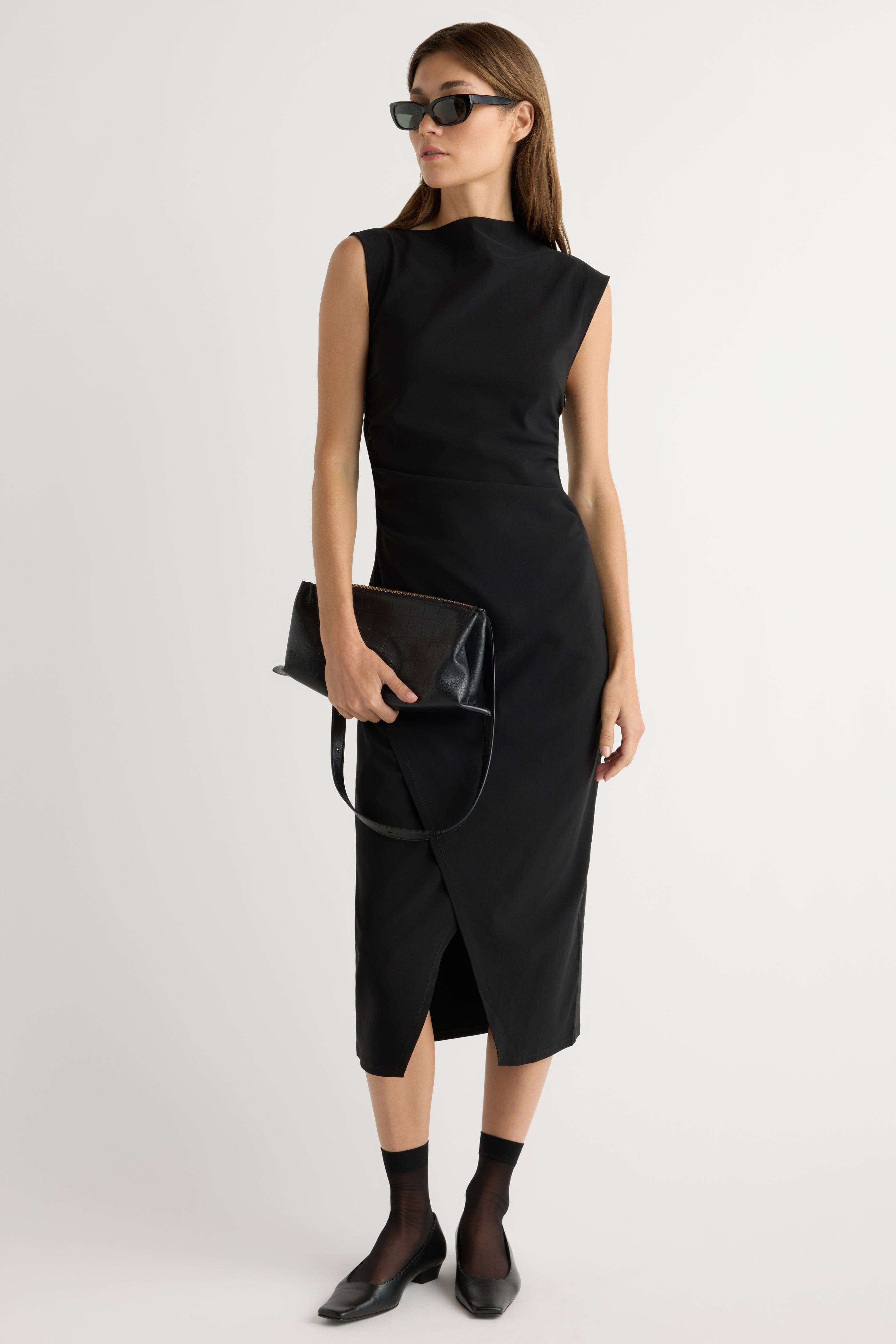 Manon Asymmetric-Neck Ruched Dress - image 2