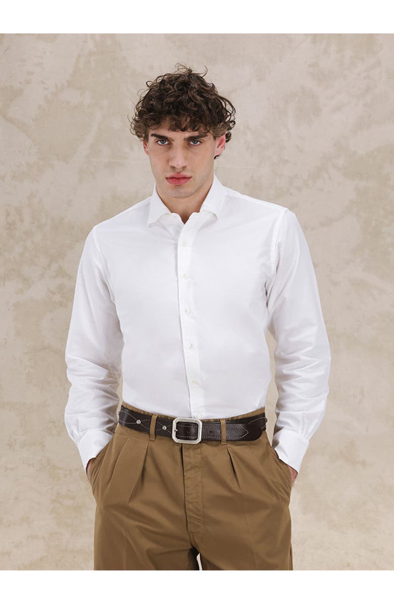Fortela Woven Oxford Shirt, Alternate, color, Ecru