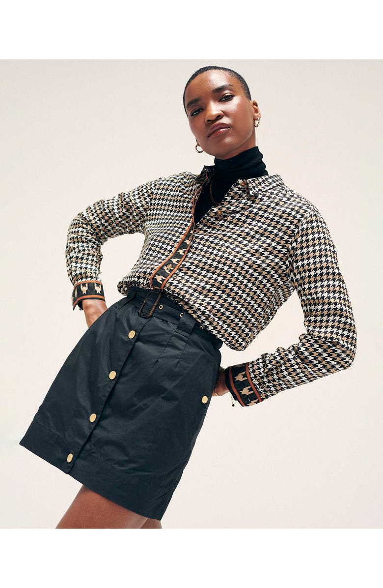 Barbour Holwick High Waist Cotton Belted Skirt, Alternate, color, 