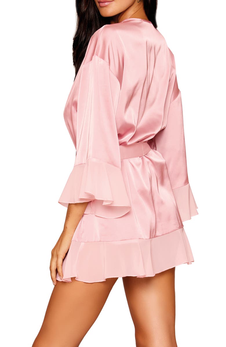 Dreamgirl Ruffle Teddy & Robe Set, Alternate, color, Rose Quartz