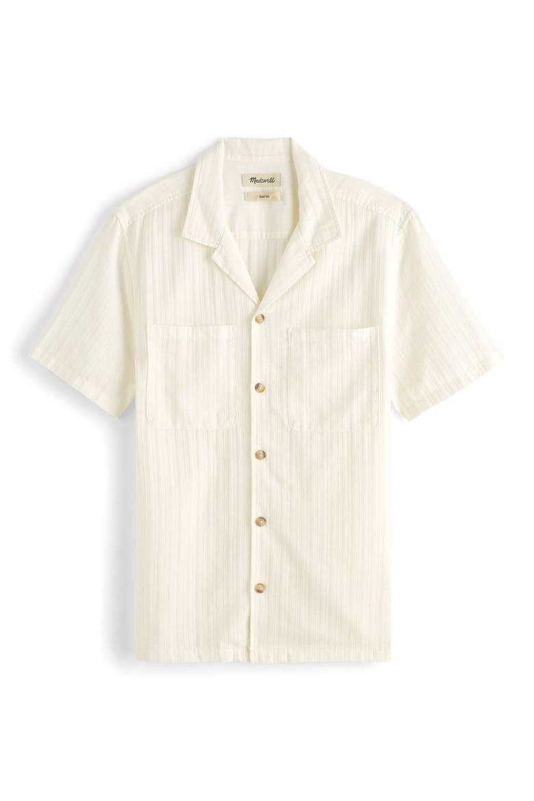 Easy Stripe Cotton Camp Shirt, Alternate, color, LIGHTHOUSE