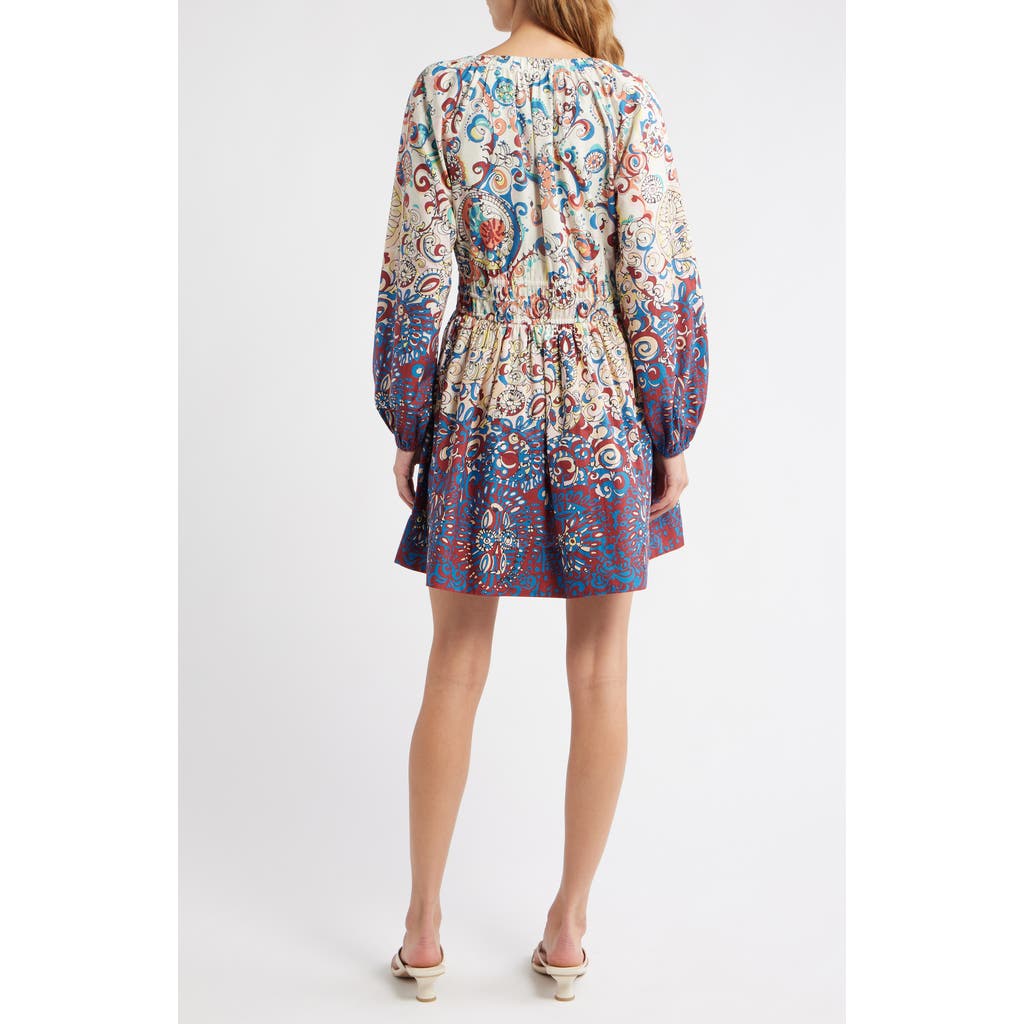 LOVE THE LABEL Noah Print Long Sleeve Fit & Flare Dress in Andreeva Ombre Print  product