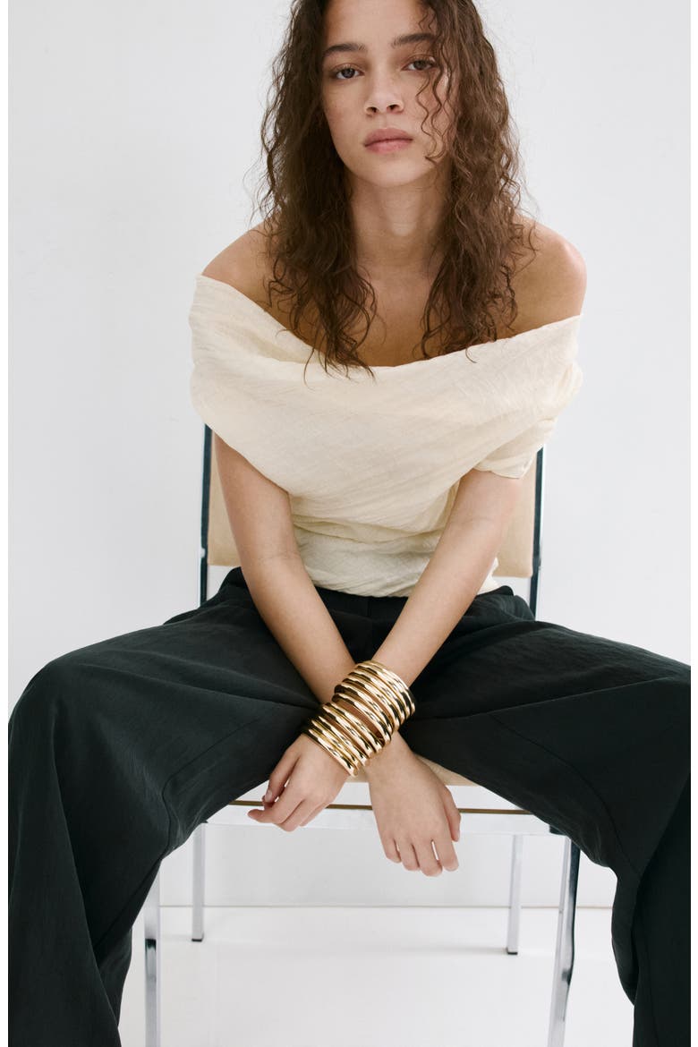 Pleated Straight Leg Pants, Alternate, color, BLACK