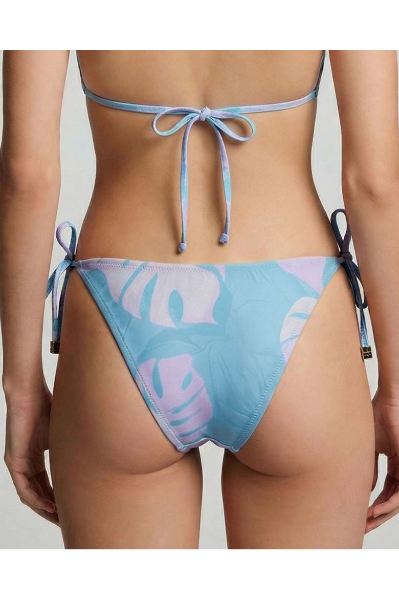 Monstera Floral Womens Bikini Bottom, Alternate, color, Monstera Floral Teal