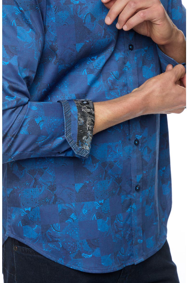 Tourneau Classic Fit Check Cotton Button-Up Shirt, Alternate, color, SAPPHIRE