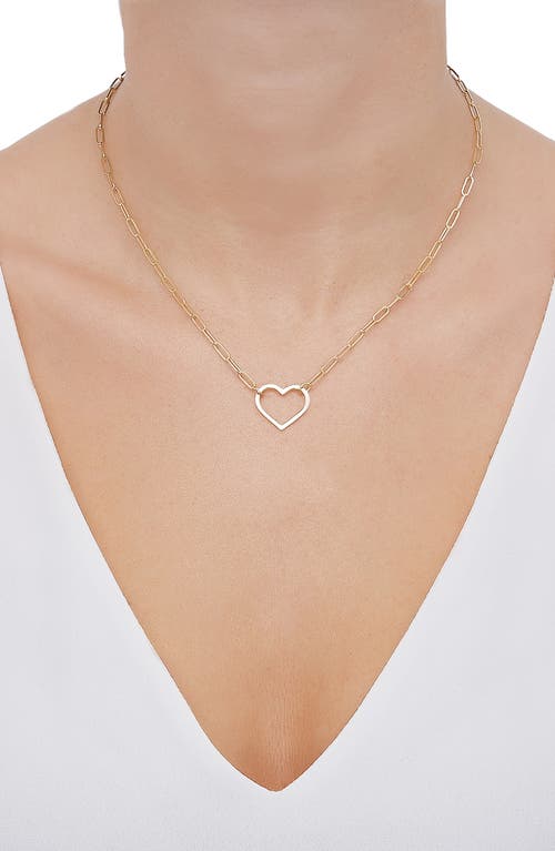 Frankie & Zoe Open Heart Pendant Necklace In Gold