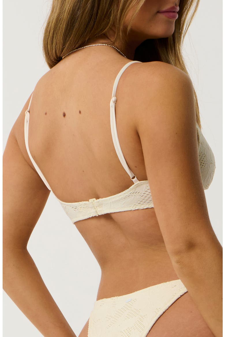 Praia Broderie Brale Bikini Top, Alternate, color, OFF WHITE