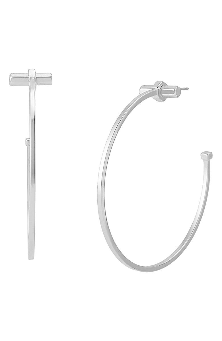 AllSaints Bolt Hoop Earrings, Main, color,