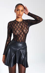 Miss Circle Maisie Lace Long Sleeve Bodysuit