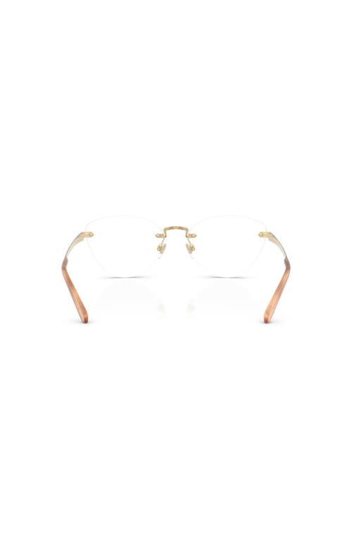 Ralph Lauren 54mm Cat Eye Optical Glasses In Gold