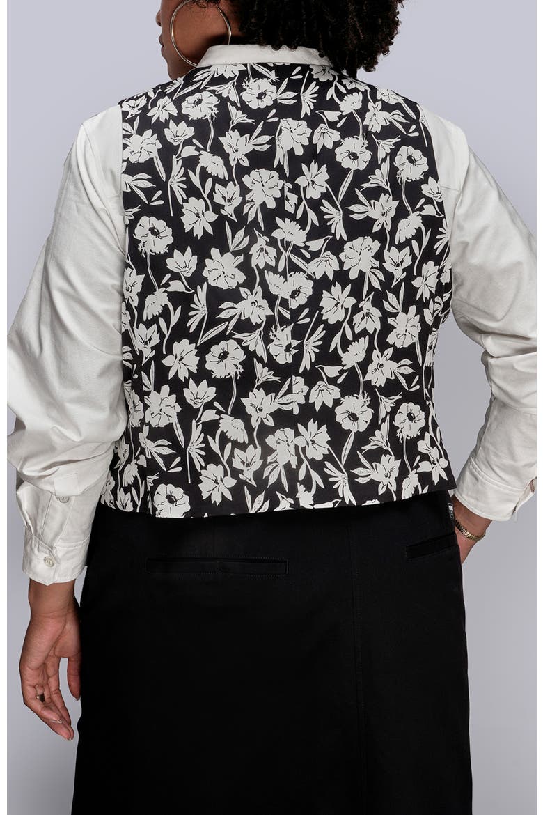 The Empower Vest, Alternate, color, Monochrome Floral Black