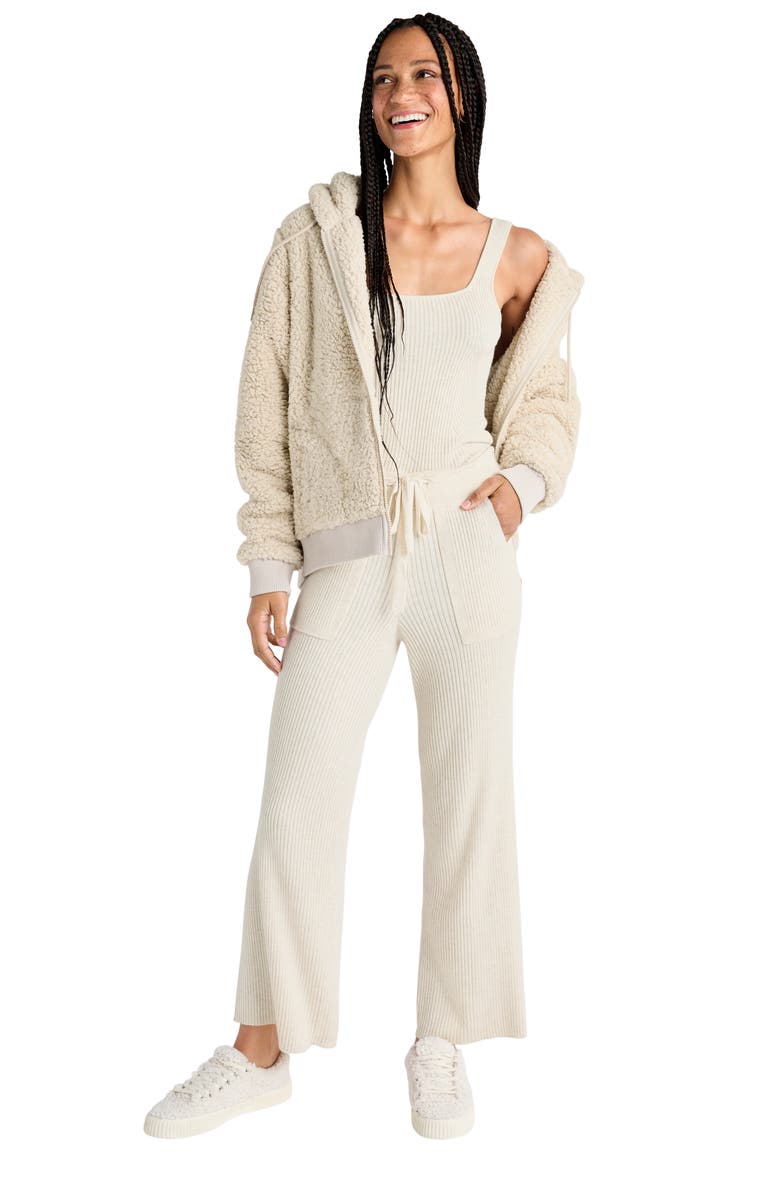 Splendid Elsa Faux Shearling Jacket, Alternate, color, Oat Heather